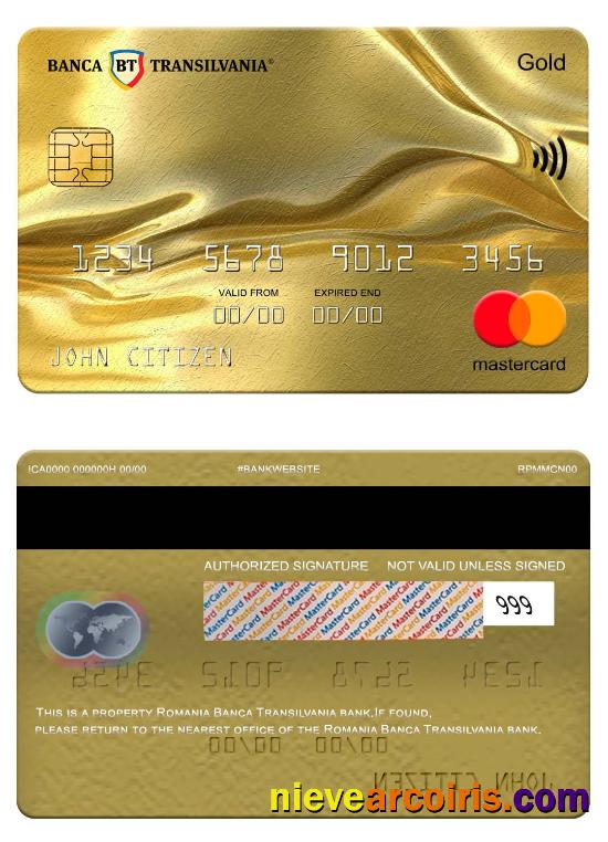 Romania Banca Transilvania bank mastercard gold